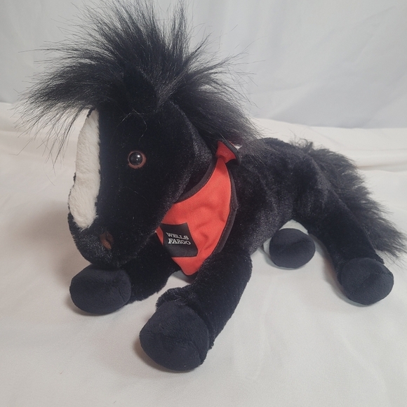 Wells Fargo Legendary Black Horse Pony Plush Stuffed Animal 12" - Picture 1 of 8